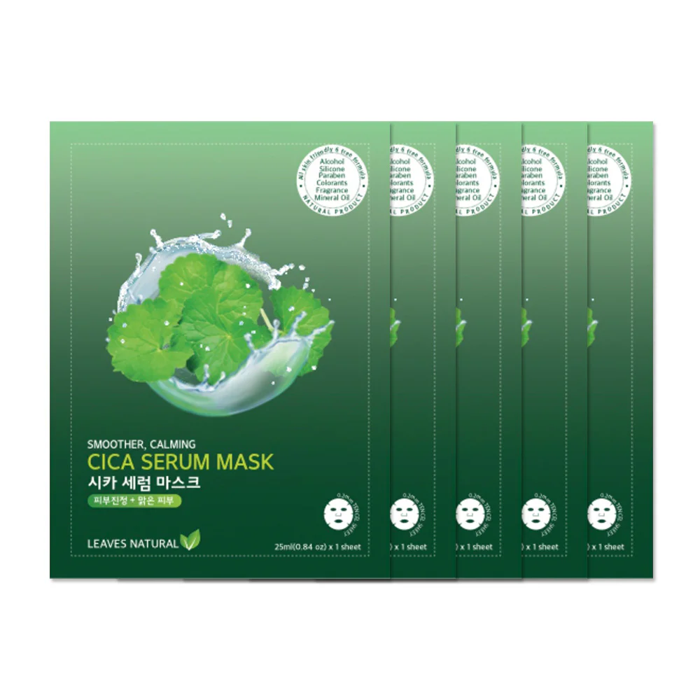 Leaves Natural Cica Serum Mask [25ml x 5pcs]