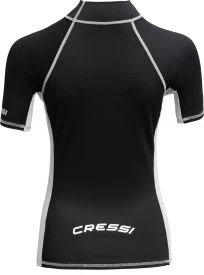 CRESSI Rash Guard Lady Short Sleeve Black/White - Black - L