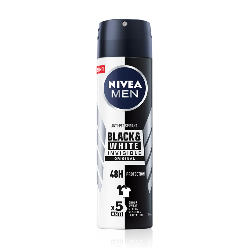 NIVEA Deo Invisible For Black & White Clear Spray 150 мл