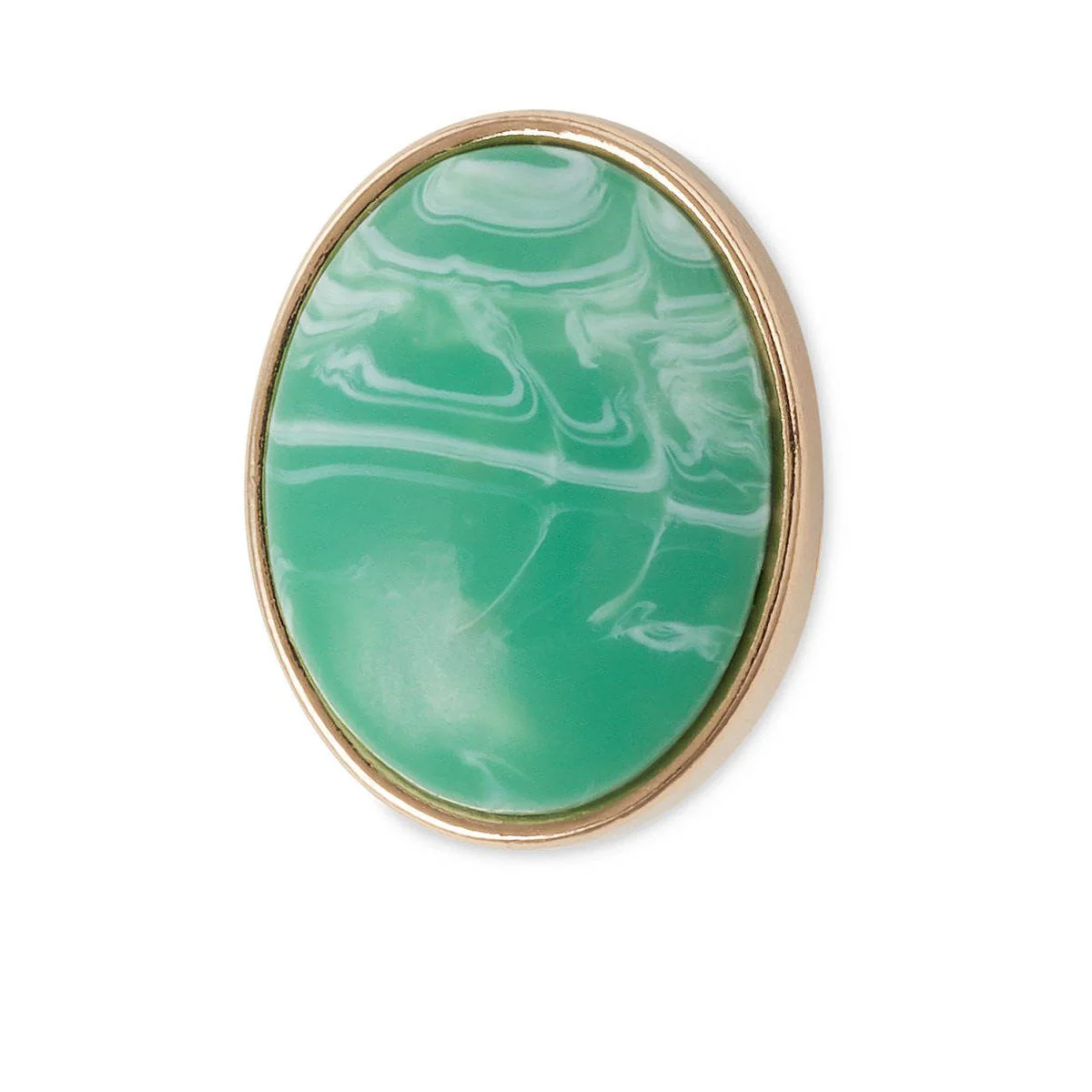 CROCS Jibbitz Green Oval Shoes Charm - Green - ONE SIZE