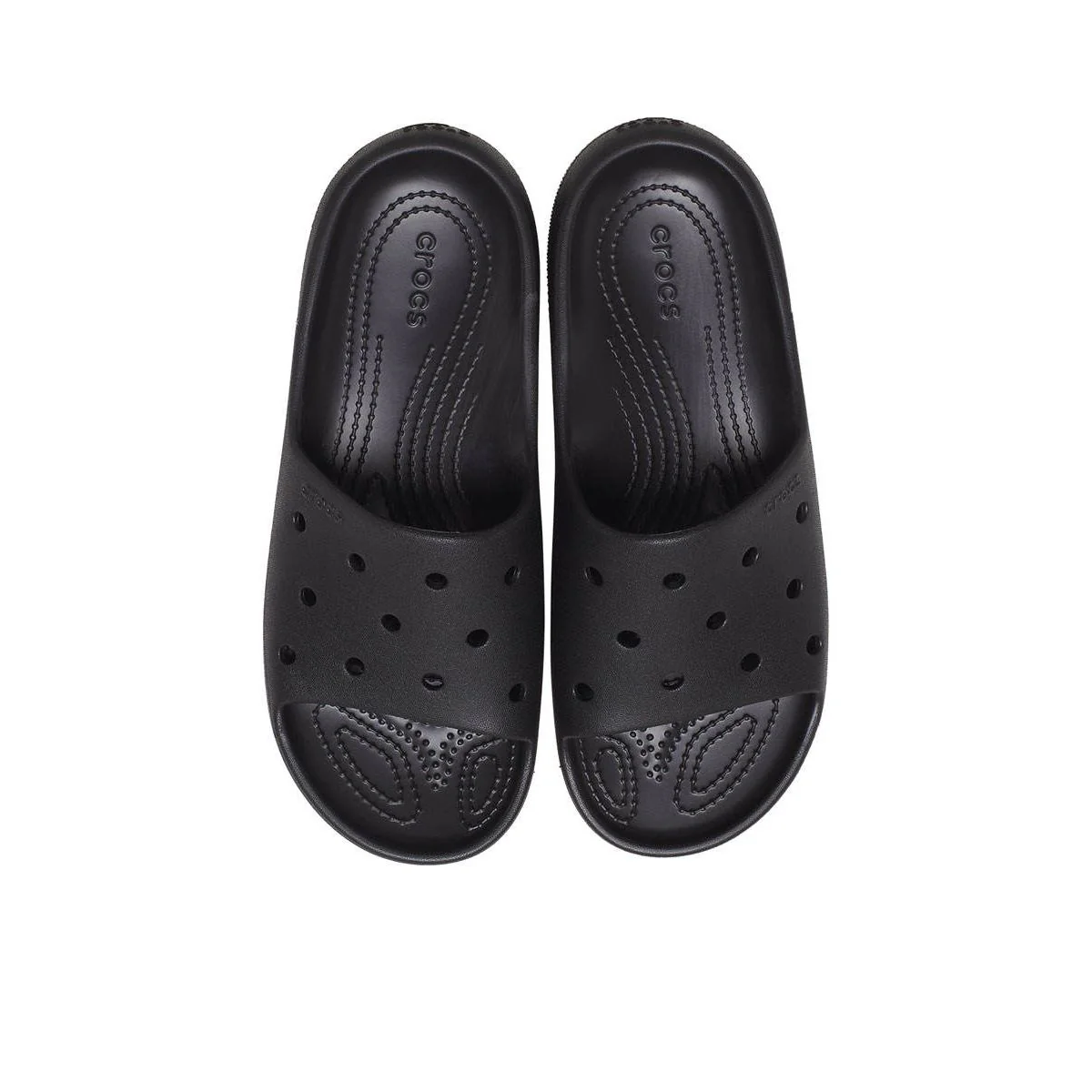 CROCS Classic Slide V2 Unisex Sandals - Black - US M10/W12