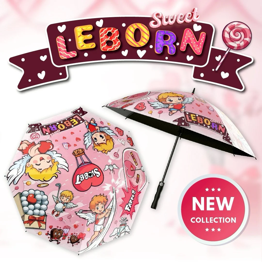 LEBORN ร่มกอล์ฟ 34 นิ้ว [2 ชั้น] ลายกราฟฟิคและการ์ตูน - Multi color - 34 INCES - Birdie