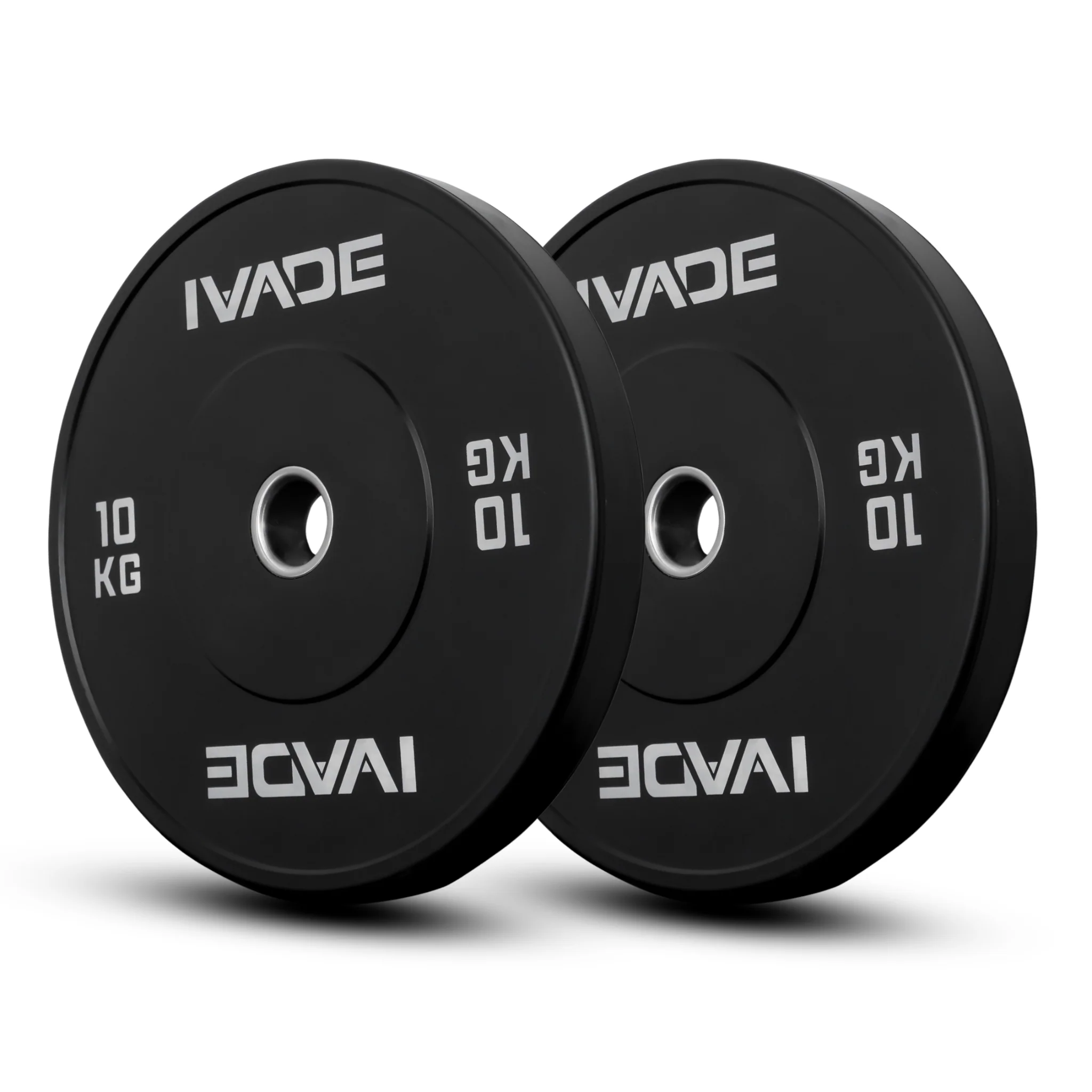 แผ่นน้ำหนัก 5-25กิโล x 2 แผ่น BLACK BUMPER (รูขนาด 2 นิ้ว) รุ่น MD - Black - 10 KG