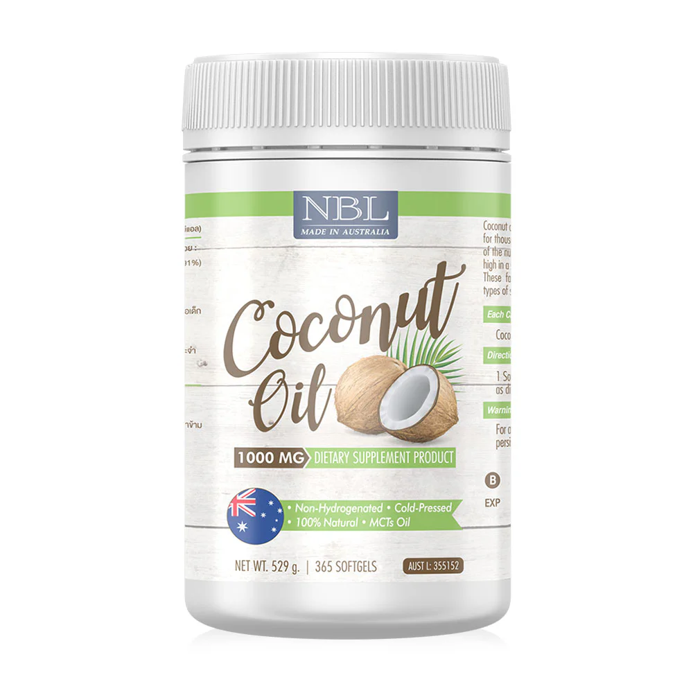 NUBOLIC Coconut Oil 1000mg 365 Capsules - #Coconut Oil