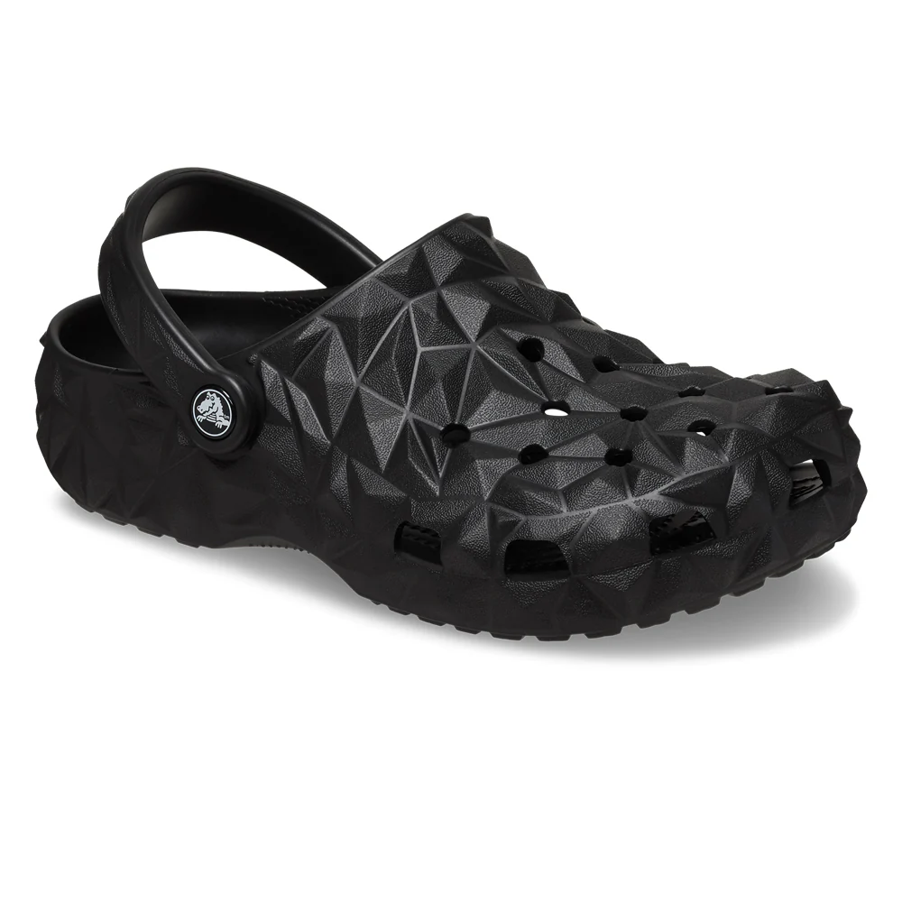 CROCS Classic Geometric Clog Unisex Shoes - Black - M10/W12