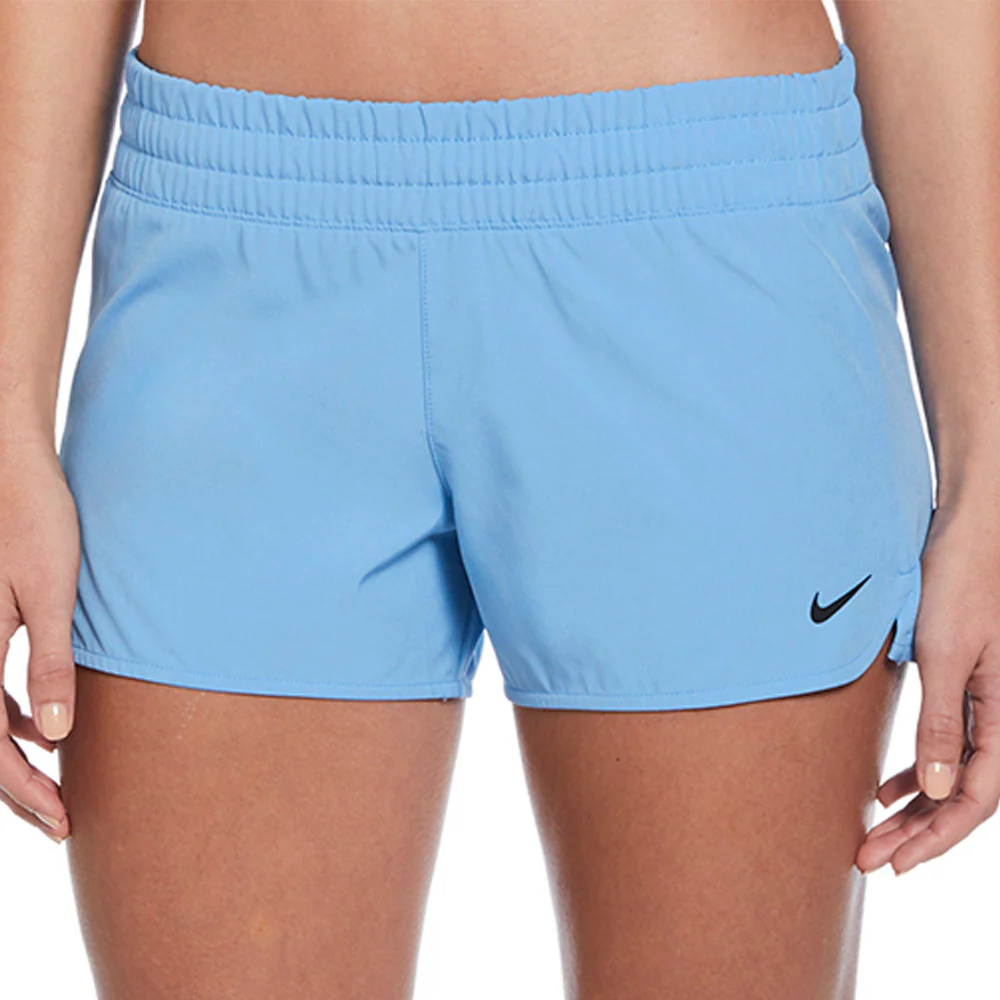 NIKE Cover-Up Women's Swim Shorts - Blue - L (US SIZE)
