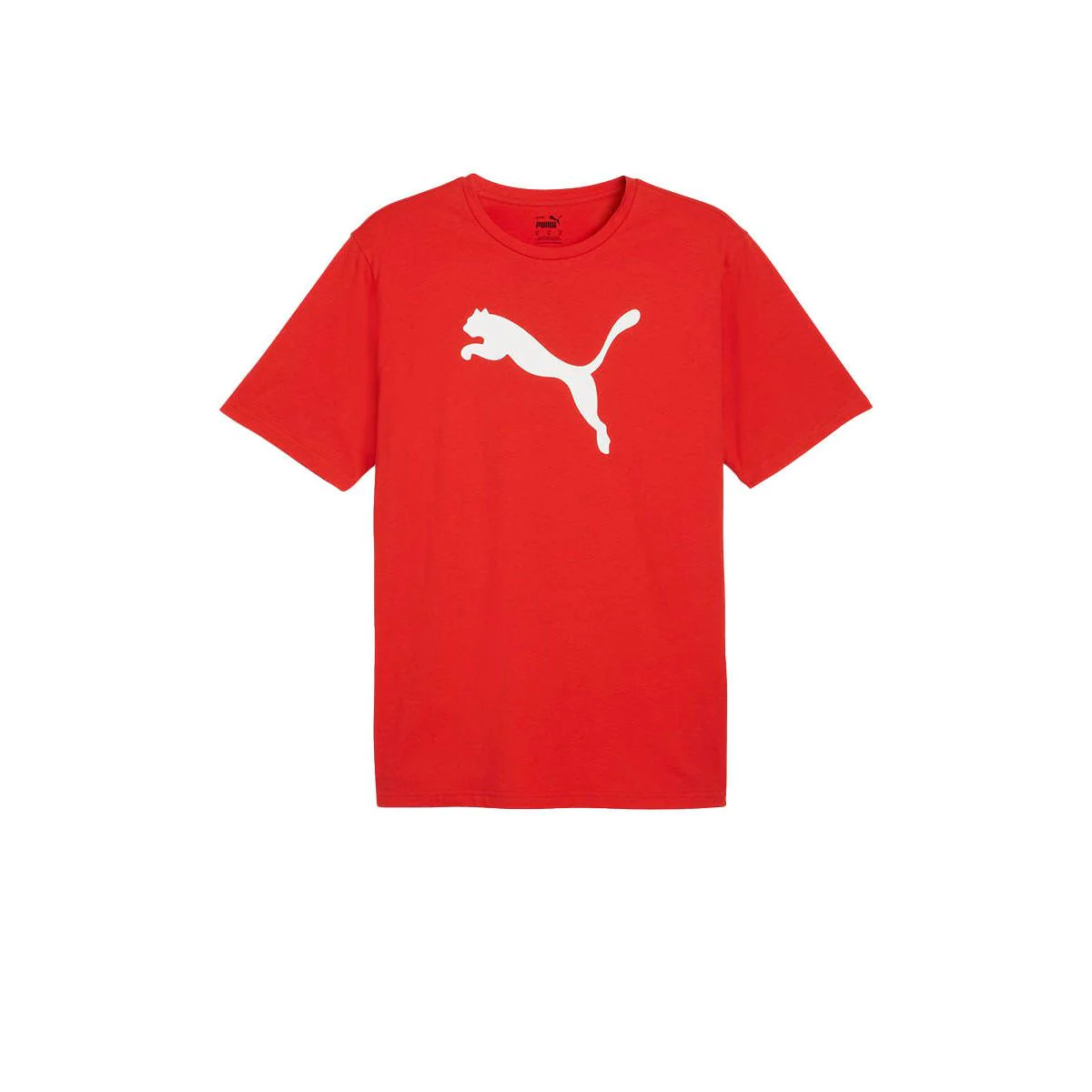 Мужская футбольная футболка Puma TeamRISE Logo Cotton — цвет красный, размер L (UK SIZE)