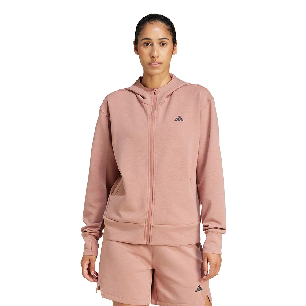 ADIDAS Designed 4 Training Full-Zip Women's Training Hoodie - Orange - 2XL (ASIAN SIZE)