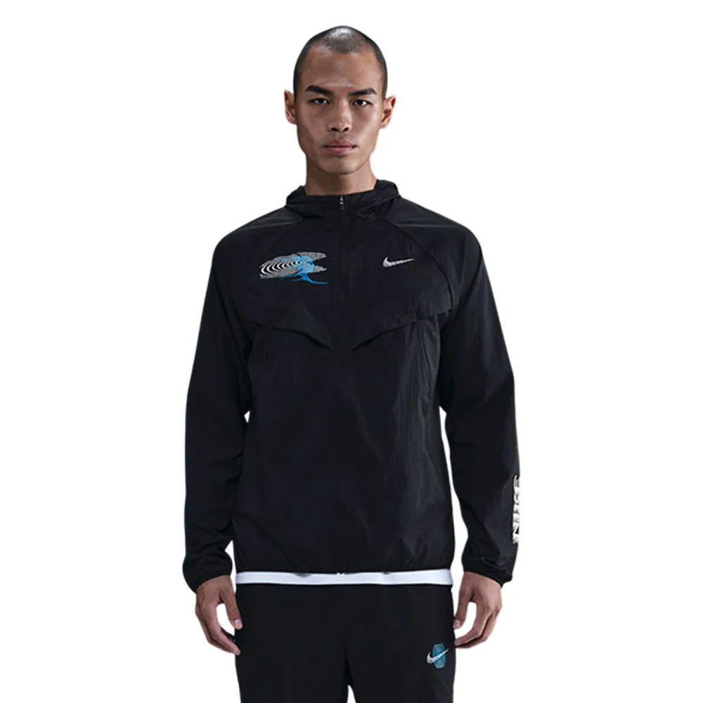 NIKE Stride UV Repel Men's Running Jacket - Black - L (US SIZE)