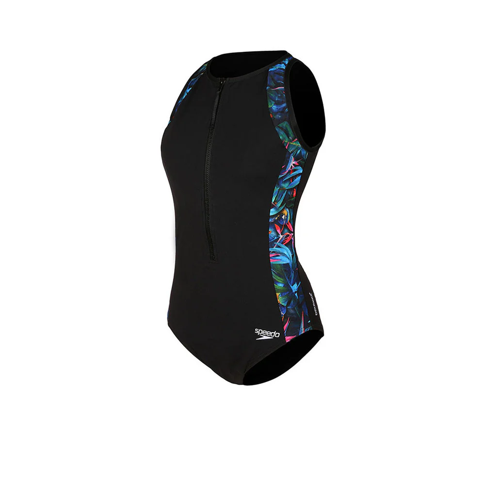 SPEEDO Panel Hydrasuit Women's Swimsuit - Black - 32 INCHES