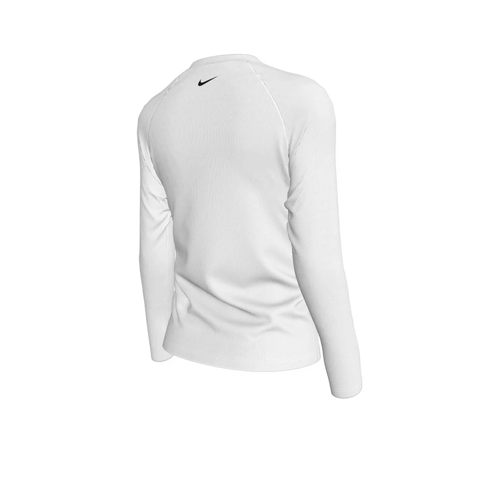 Nike Long-Sleeve Hydroguard Girls Rashguard — цвет белый, размер L (американский размер)