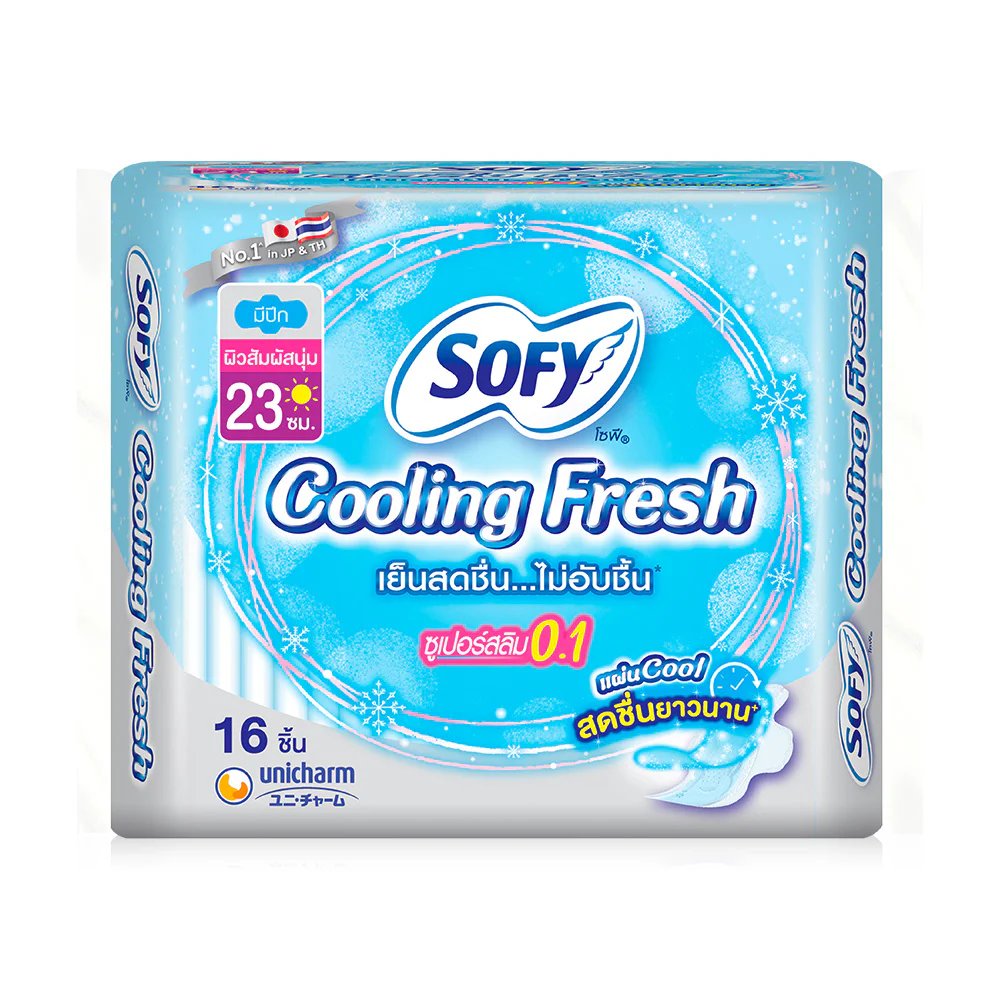 Sofy sanitary pads Cooling Fresh Super Slim 0.1 Wing [23 см x 16pcs] — 23 см x 16pcs