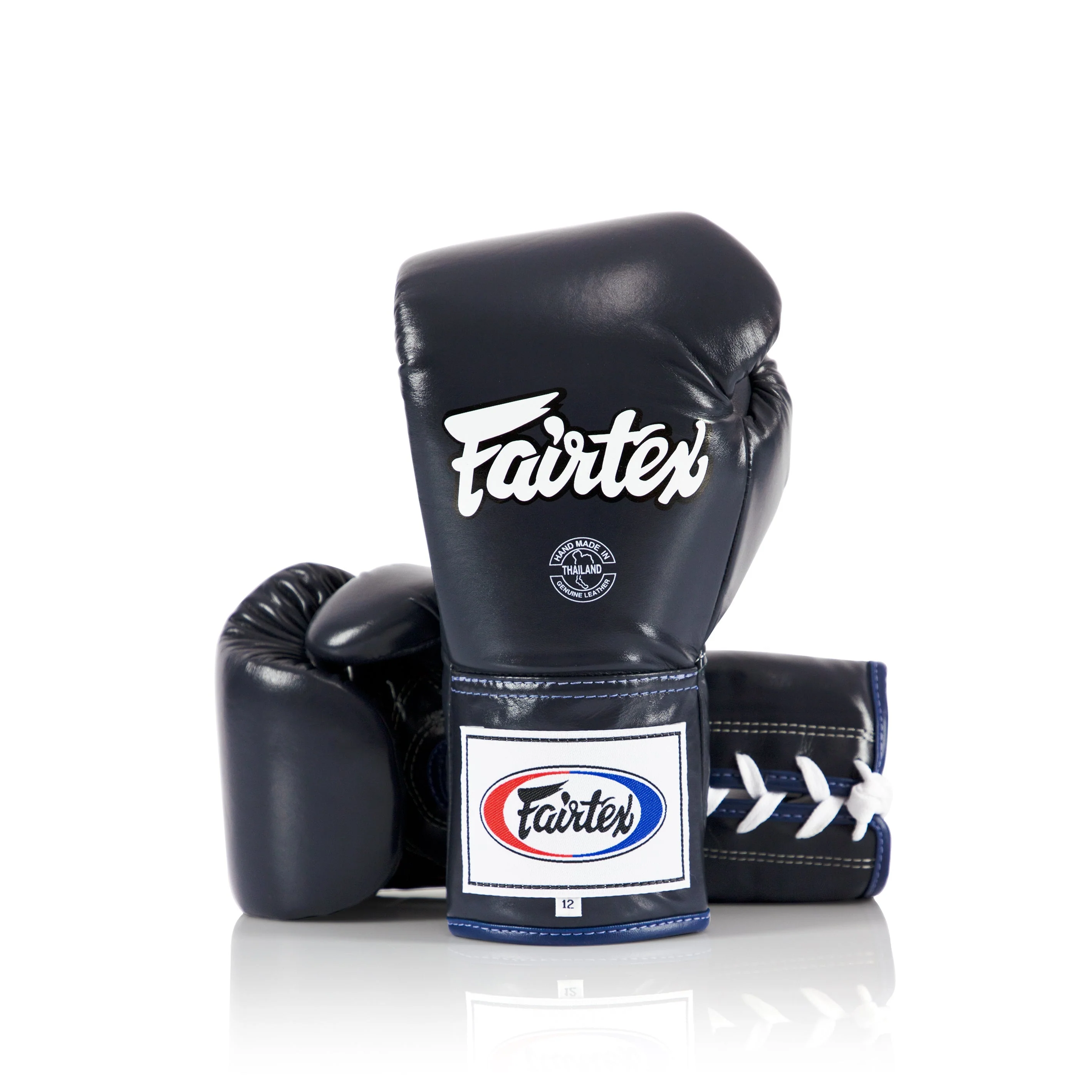 Fairtex Pro Competition Gloves - Locked Thumb (Leather) - Blue - Blue - 10 oz