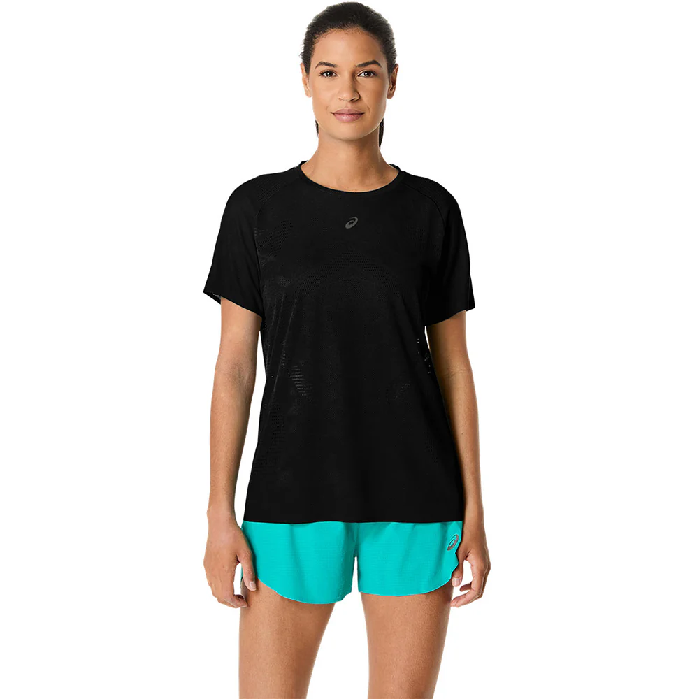 ASICS Metarun Women's Running T-Shirt - Black - L (ASIAN SIZE)