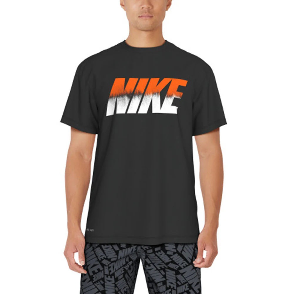 NIKE Hydroguard Men's Swim Shirt - Black - L (US SIZE)