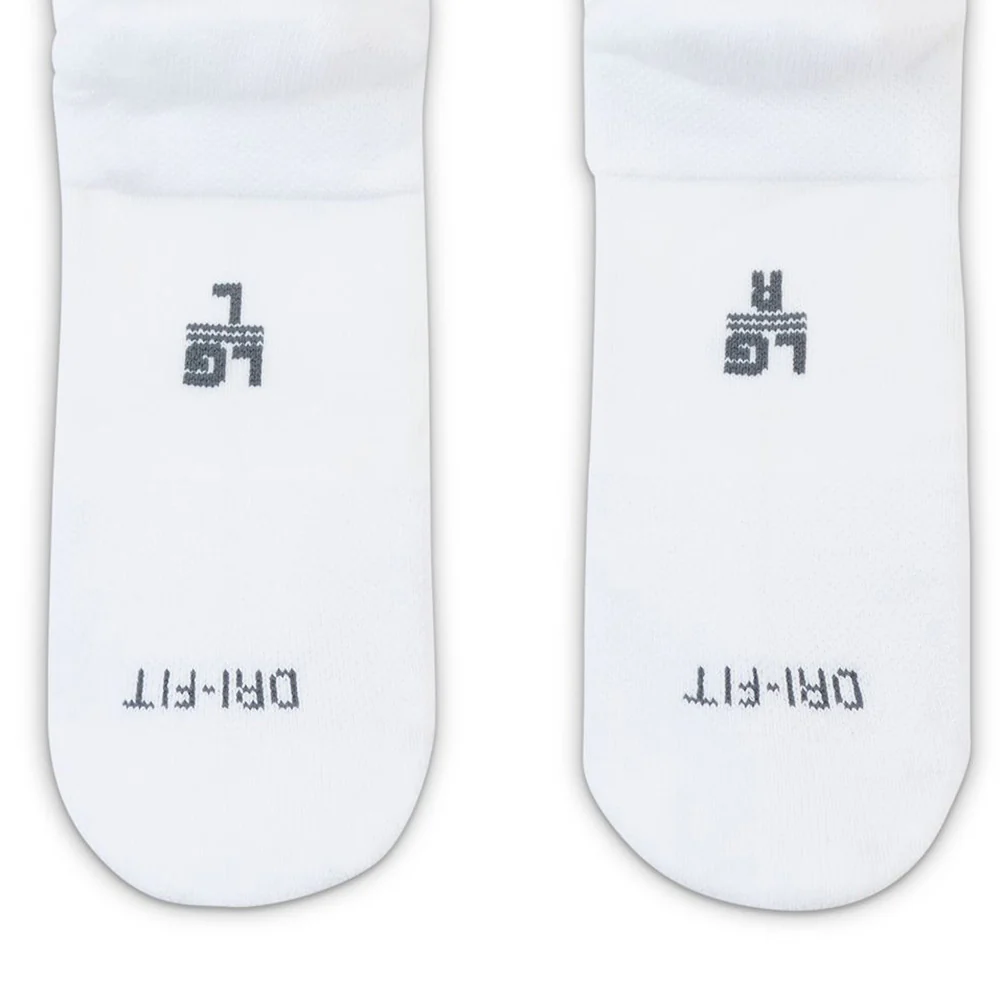 NIKE Jordan Flight Unisex Basketball Socks - White - L (US SIZE)