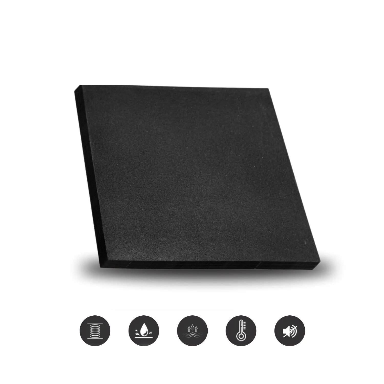 แผ่นรองพื้น ฟิตเนส C5 50x50cm. - Homefittools - Black - 1 PC.