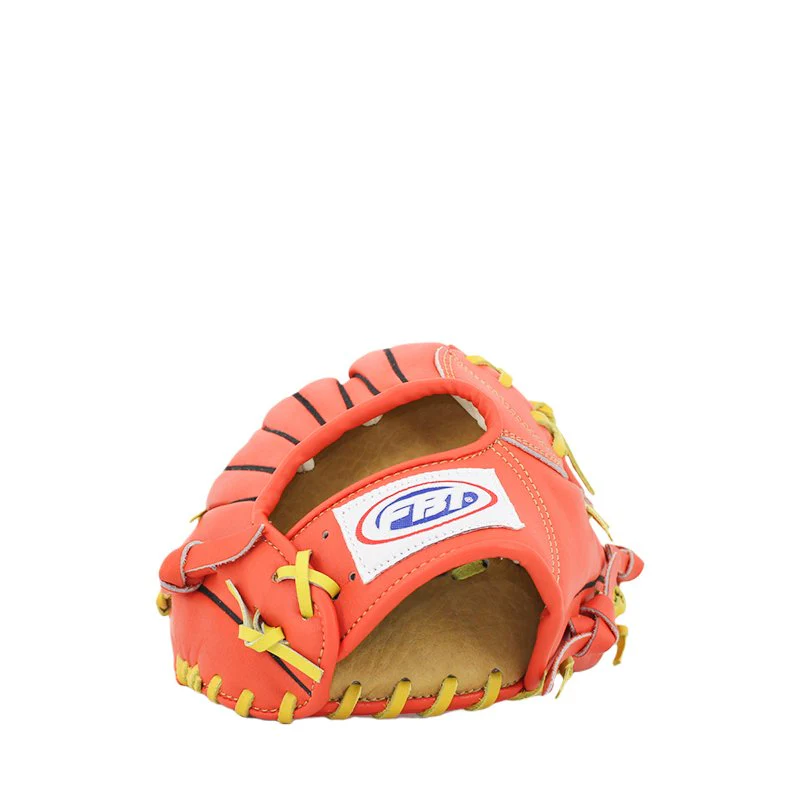 FBT Softball Gloves ถุงมือซอฟบอล Two-Piece 11.75 นิ้ว หนังแท้ Orange74426 - Orange - One size