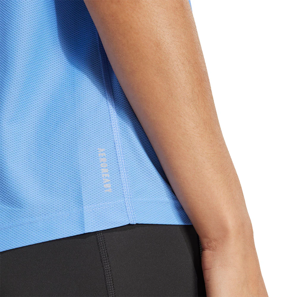 ADIDAS Own The Run Women's Running T-Shirt - Blue - 2XL (ASIAN SIZE)
