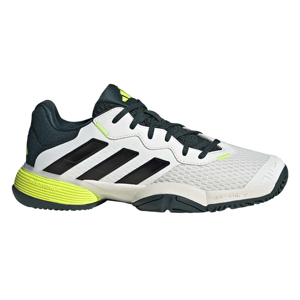 ADIDAS Barricade Kids Tennis Shoes - White - UK 1