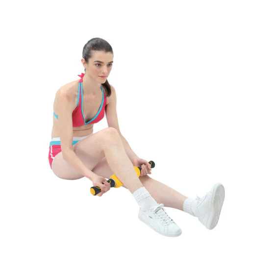 THAISPORTS ลูกกลิ้งนวดตัวแบบแท่ง ล้อใหญ่ H-1484 สีดำ/เหลือง - Multi color - ONE SIZE