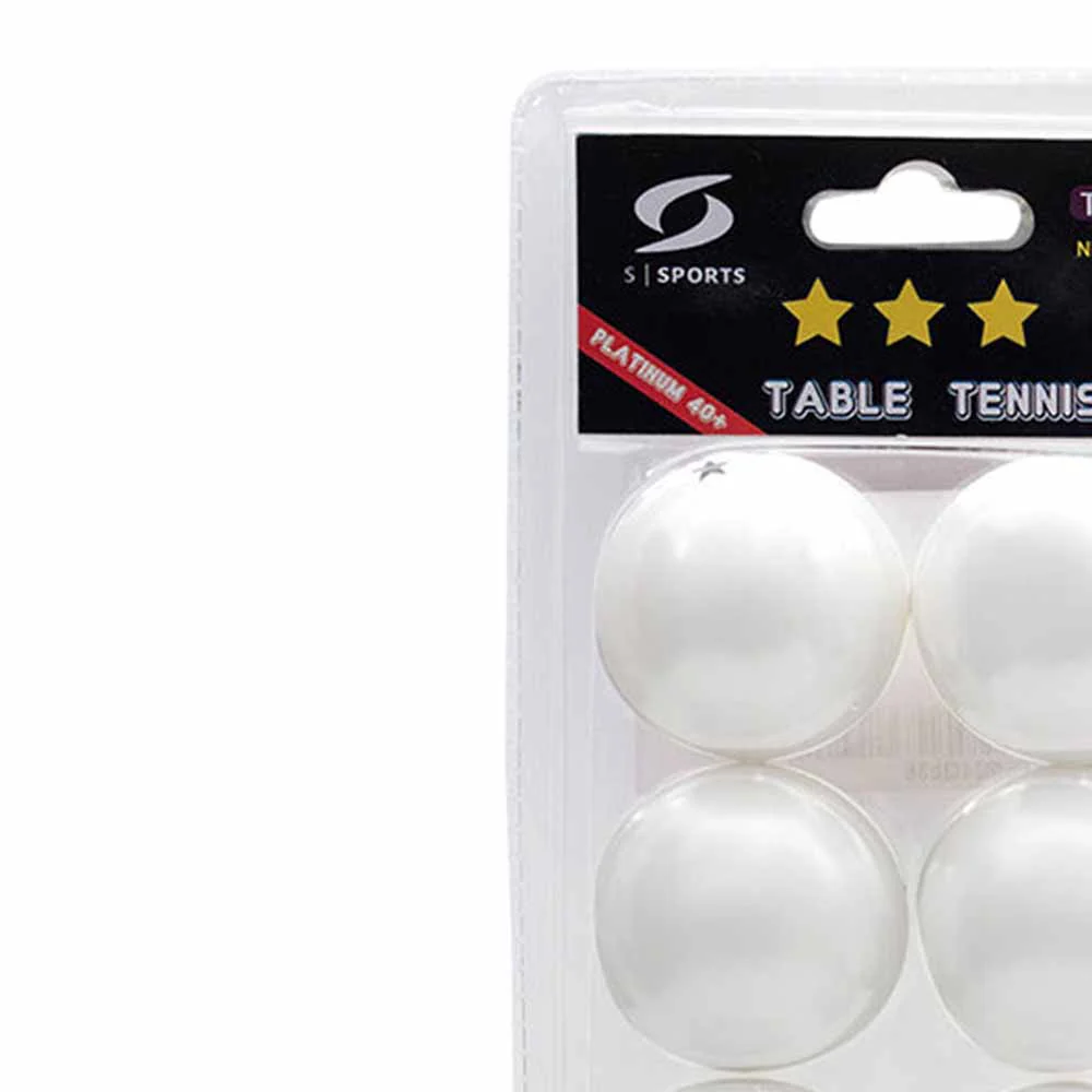 S SPORTS 3 Star 06 Table Tennis Balls - White - ONE SIZE