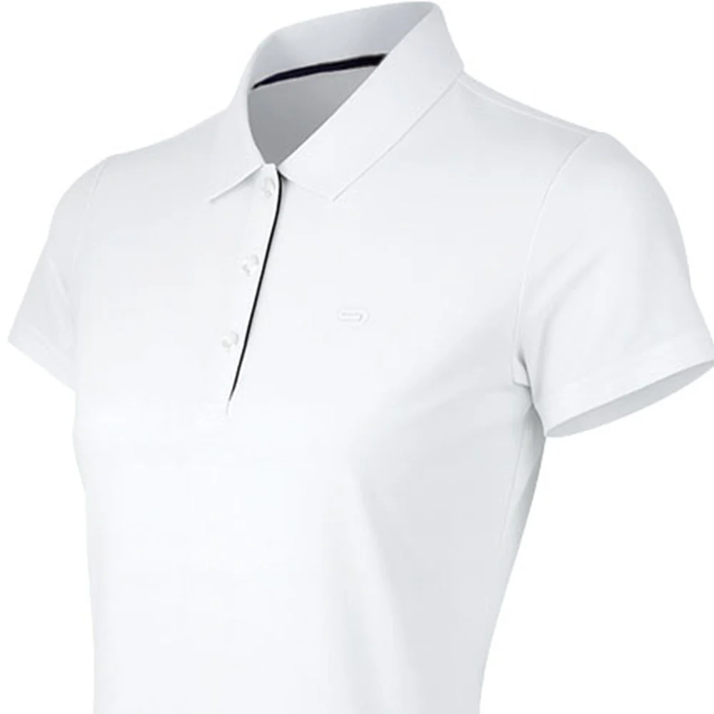 Женское поло для гольфа 9NINE Basic — цвет белый, размер L (американский размер)