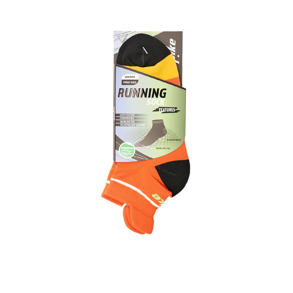 SPIKE Ankle Iris Unisex Running Socks - Orange - ONE SIZE