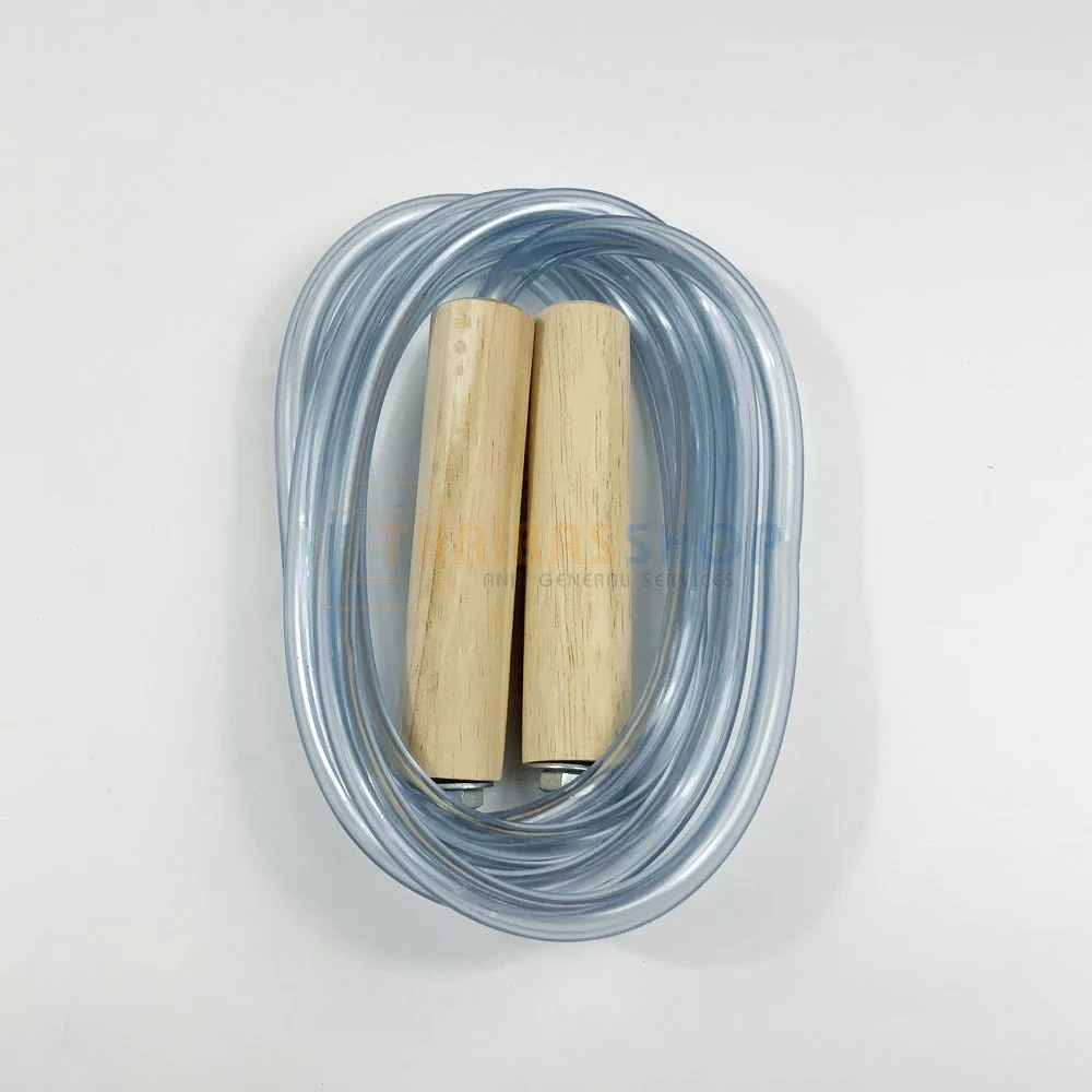 เชือกกระโดดนักมวย PVC เหมาะสำหรับผู้ที่ต้องการฝึกความแข็งแรงของกล้ามเนื้อ สีใส - White - One Size