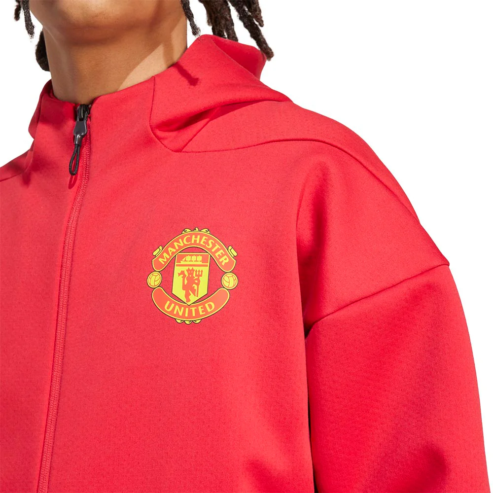 Мужская куртка Adidas Manchester United Z.N.E. Anthem Football — цвет красный, размер 2XL (UK SIZE)
