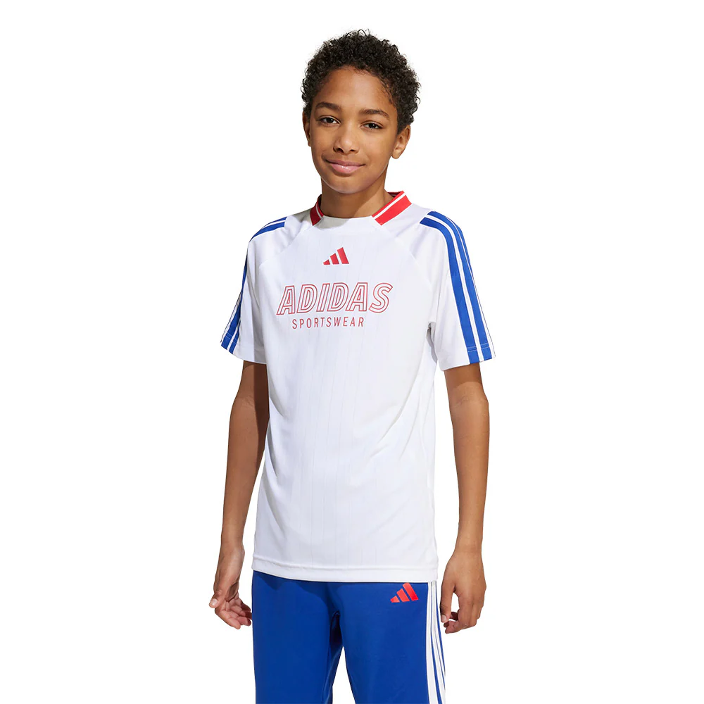 Детская футбольная джерси Adidas House of Tiro — цвет белый, размер 140 CM