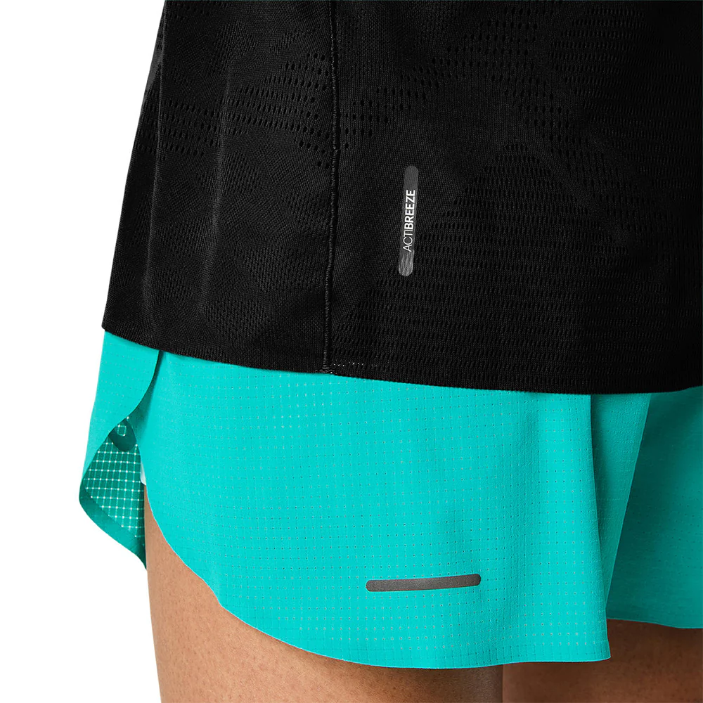 ASICS Metarun Women's Running T-Shirt - Black - L (ASIAN SIZE)