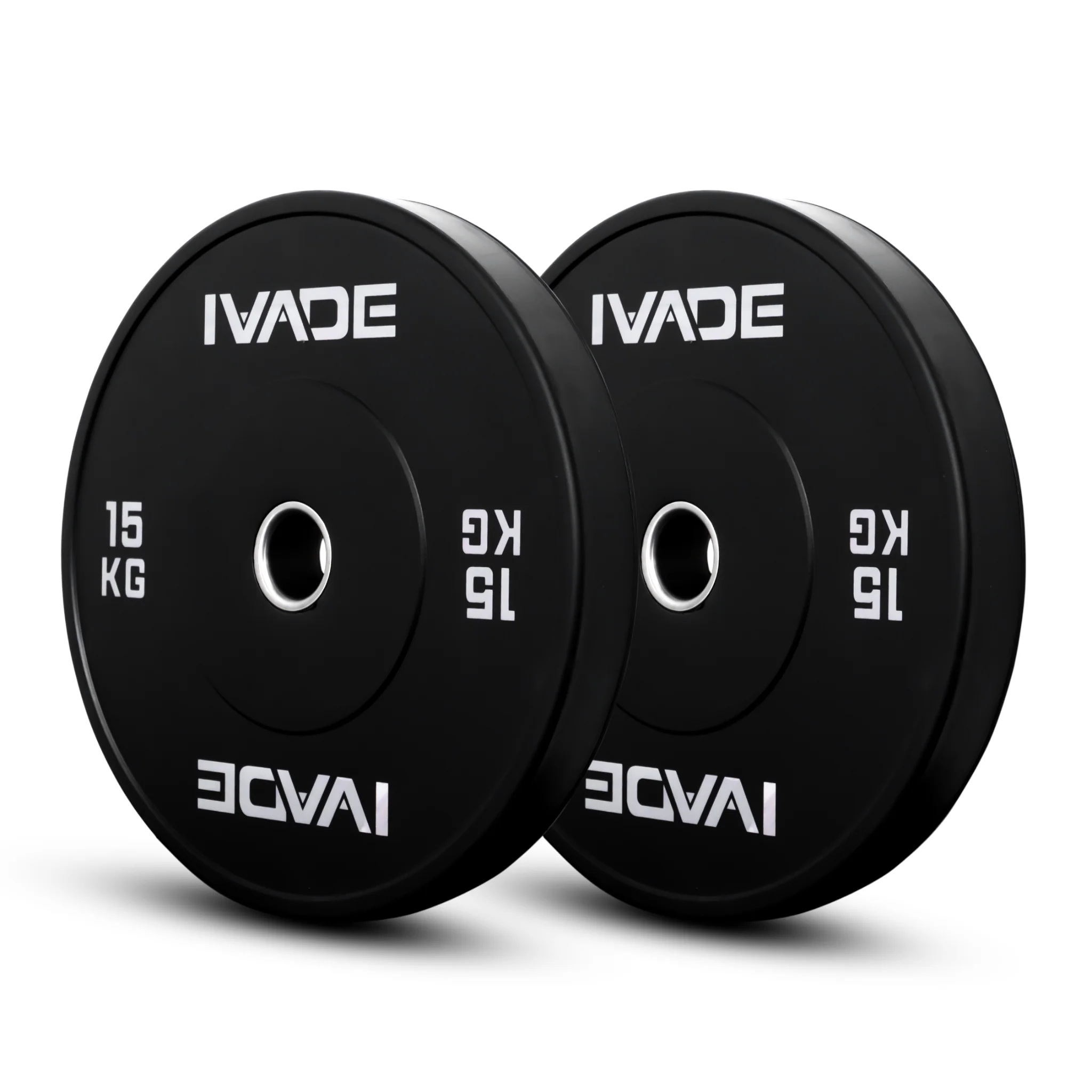 แผ่นน้ำหนัก 5-25กิโล x 2 แผ่น BLACK BUMPER (รูขนาด 2 นิ้ว) รุ่น MD - Black - 10 KG