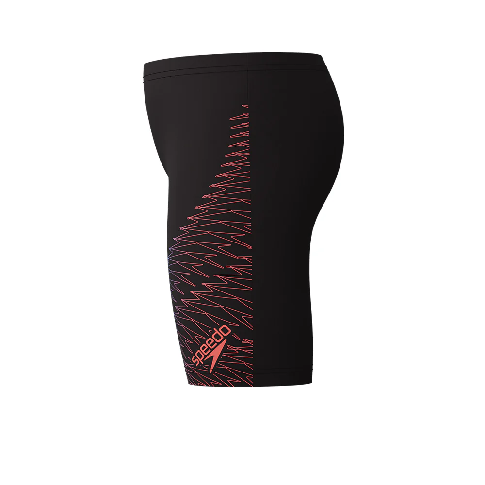 SPEEDO Medley Logo Jammer Boys Swim Shorts - Black - 11-12 YEARS