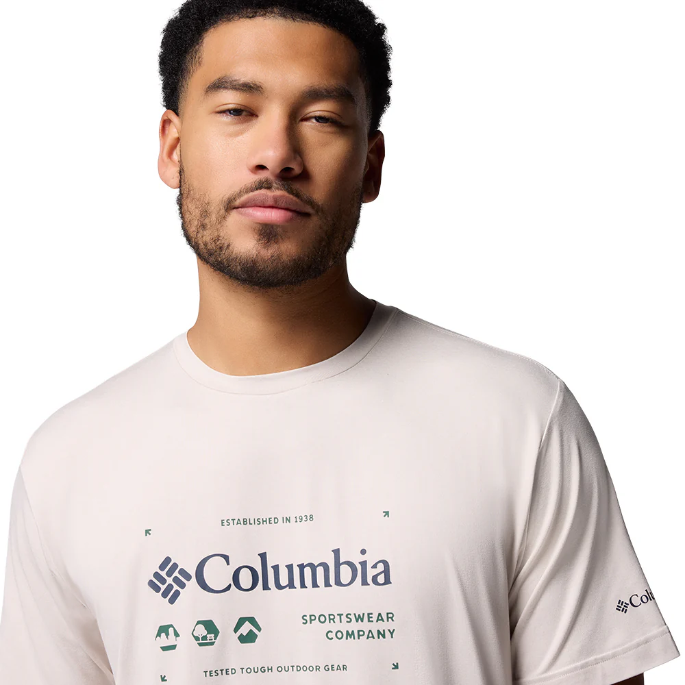 COLUMBIA EKwick Hike™ Graphic Men's T-Shirt - Beige - 2XL (US SIZE)