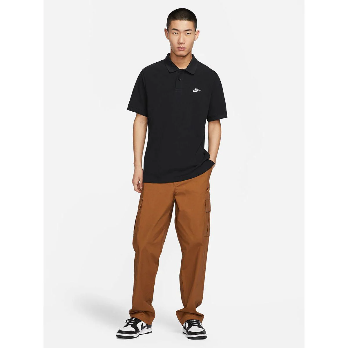 NIKE Club Men's Polo Shirt - Black - L (US SIZE)