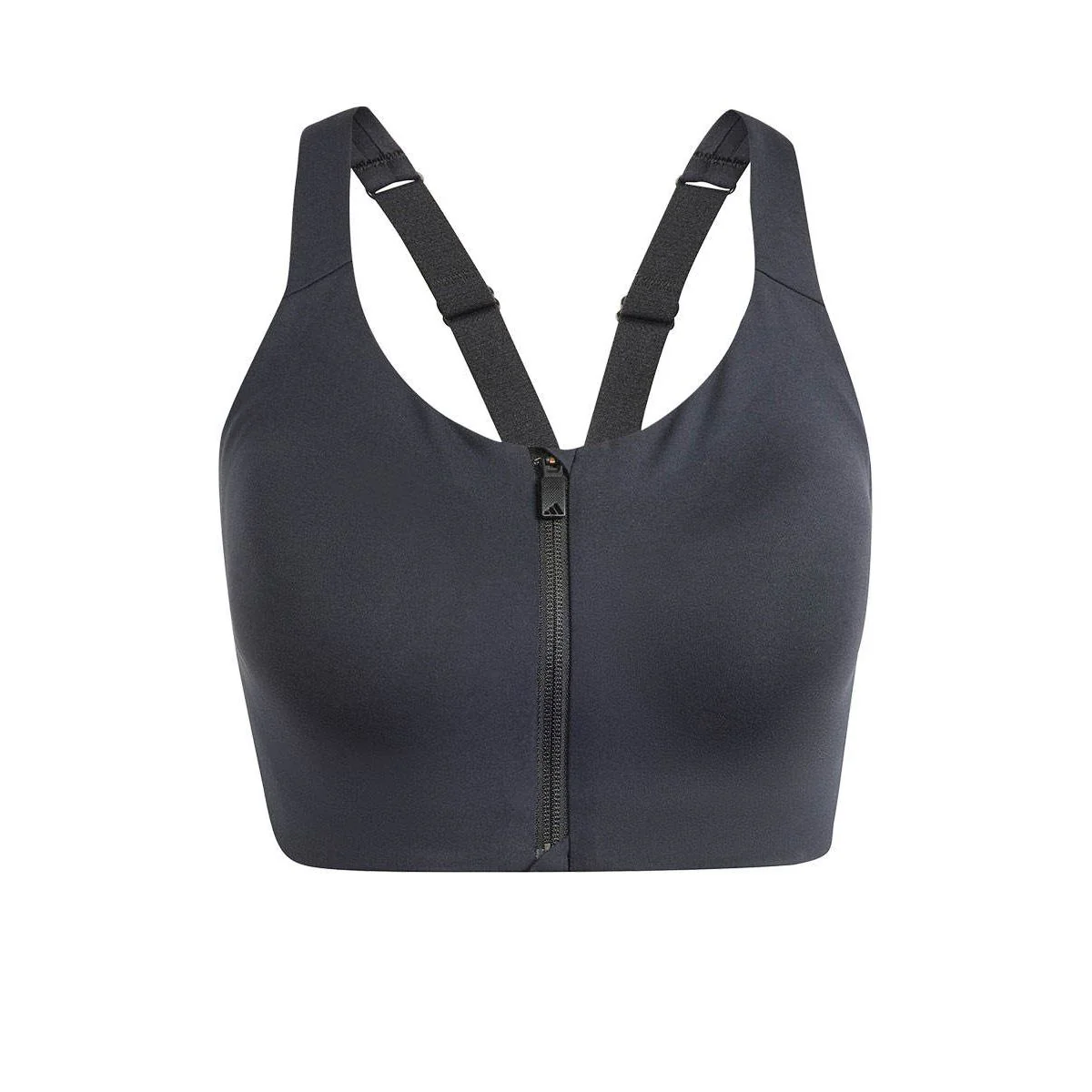ADIDAS TLRD Impact Luxe High-Support Zip Women's Sports Bra - Black - 75 A