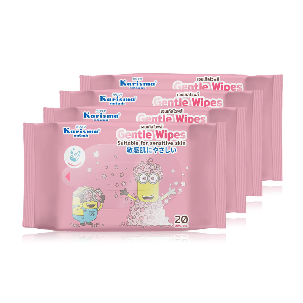 Karisma Gentle Wipes [20 Sheets x 4pcs] ( Expiration Date : 2026.10.10 ) — Gentle x 4pcs