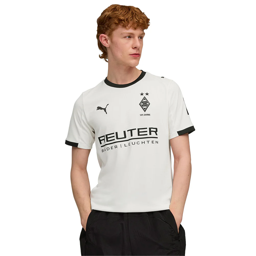 PUMA Men's Borussia Mönchengladbach Home Replica 2025/26 Jersey - White - 2XL (UK SIZE)