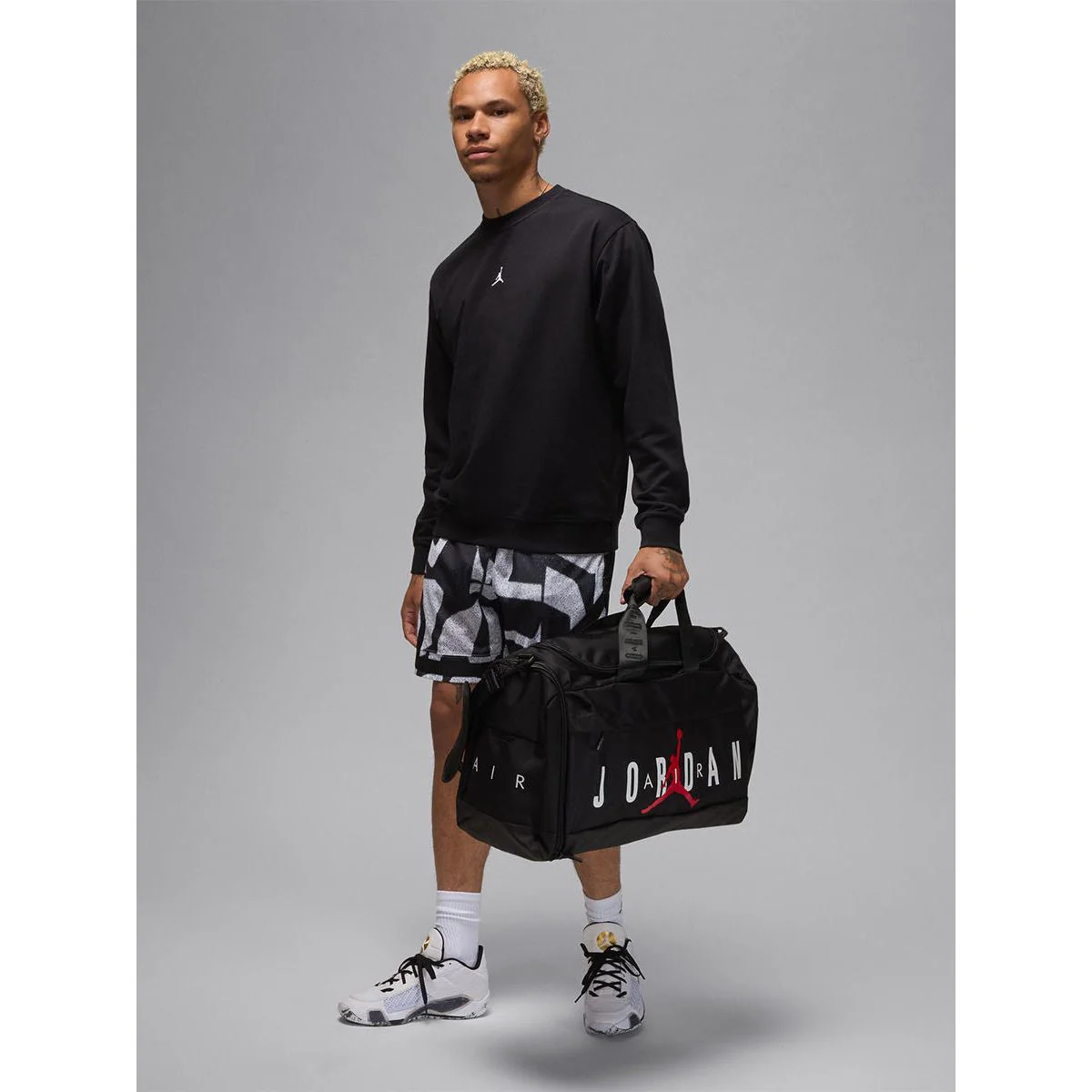 NIKE Jordan Sport Dri-FIT Mesh Men's Basketball Shorts - Black - L (US SIZE)