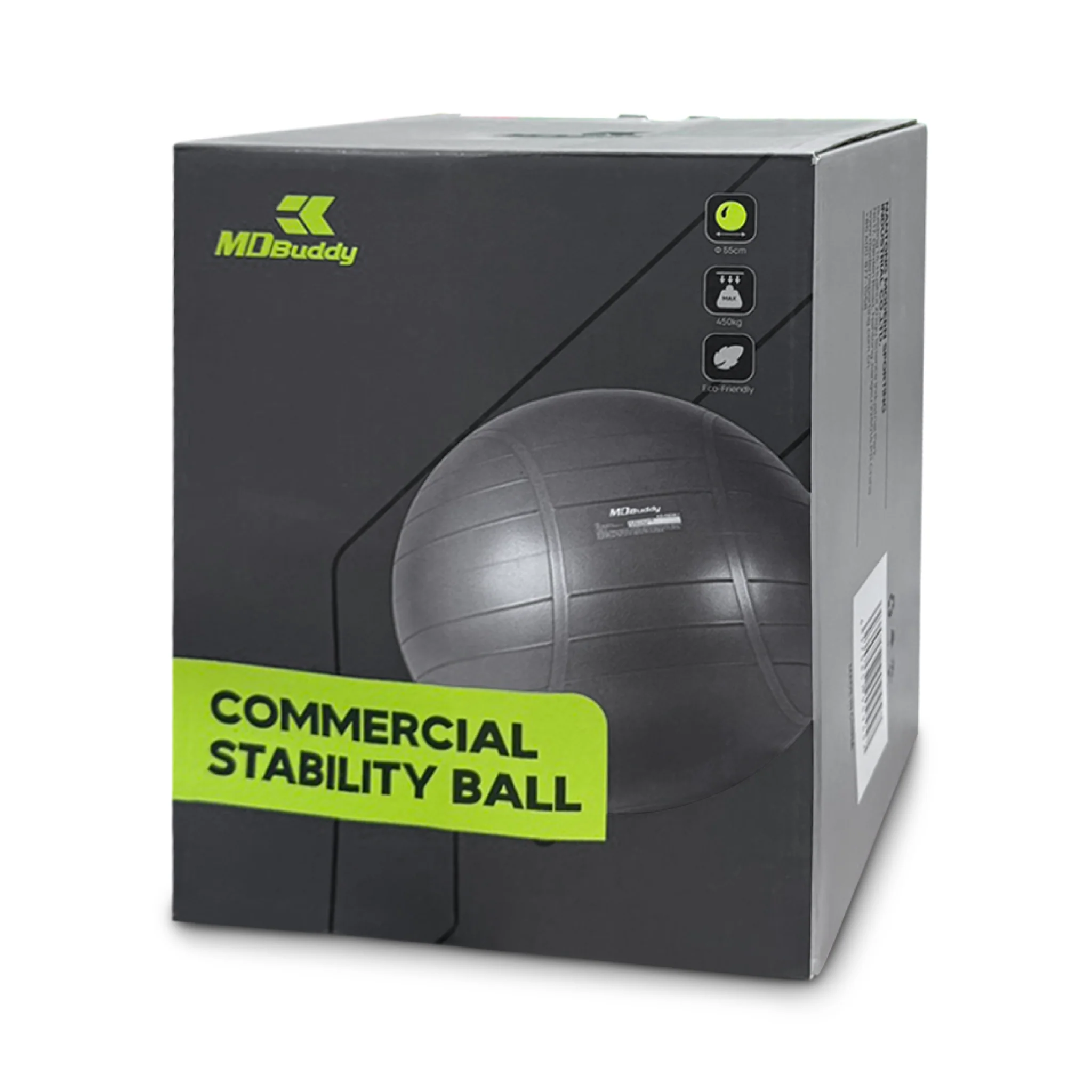 MDBuddy ลูกบอล Commercial Gym Ball ขนาด 65CM (MD1281-65MM) - Gray - ONE SIZE