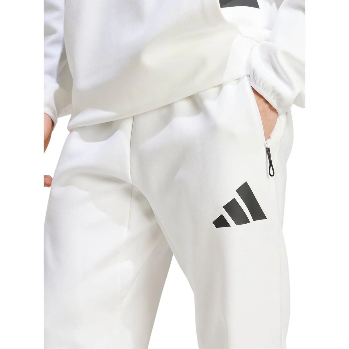 Мужские повседневные брюки Adidas Z.N.E. Tracksuit — цвет белый, размер 2XL (азиатский размер)