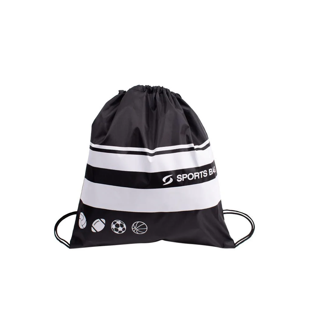 S SPORTS SSPQ322BAG06BK Unisex Gym Sack - Black - ONE SIZE