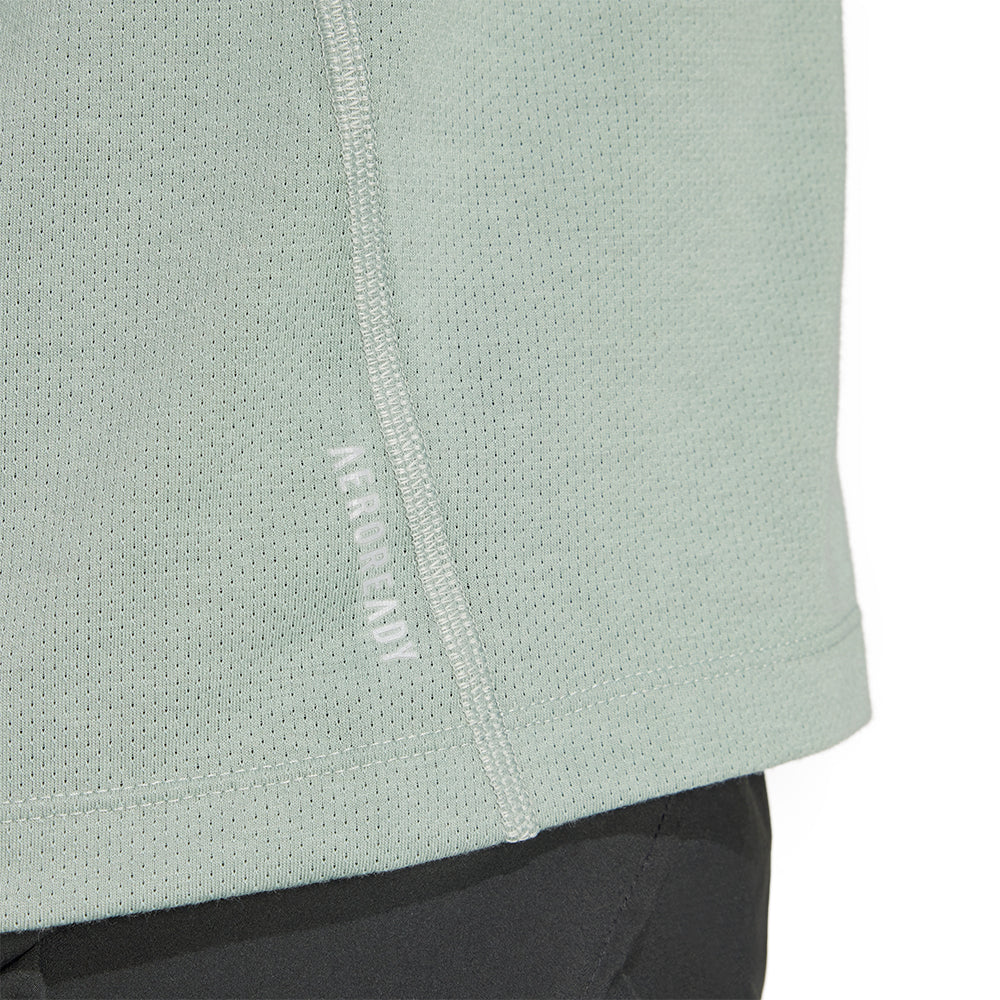 Мужская беговая футболка Adidas Own the Run 3-Stripes — цвет зеленый, размер 2XL (азиатский размер)