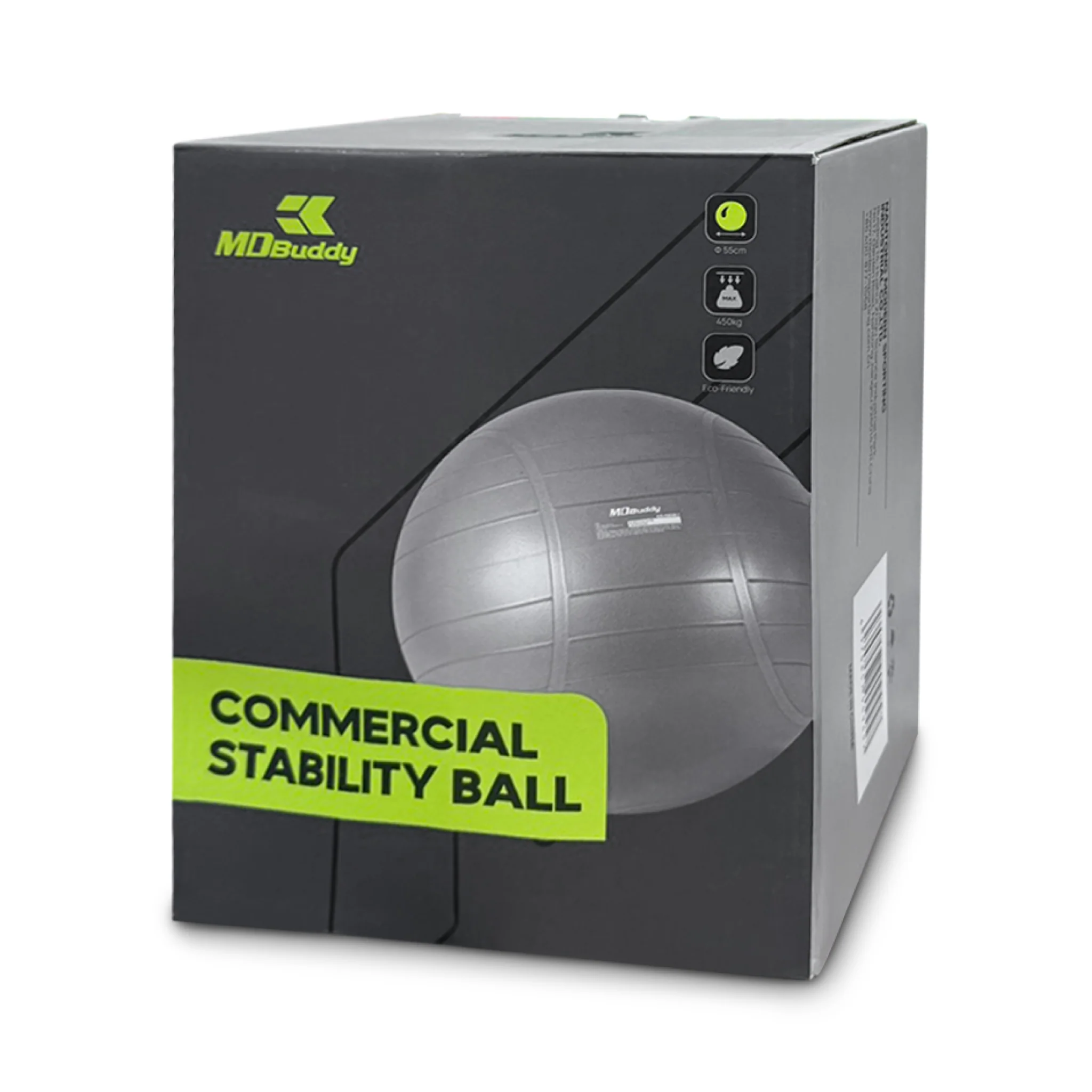 MDBuddy ลูกบอล Commercial Gym Ball ขนาด 55CM (MD1281-55MM) - Gray - ONE SIZE