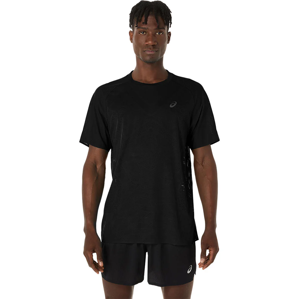 ASICS Metarun Men's Running T-Shirt - Black - L (ASIAN SIZE)