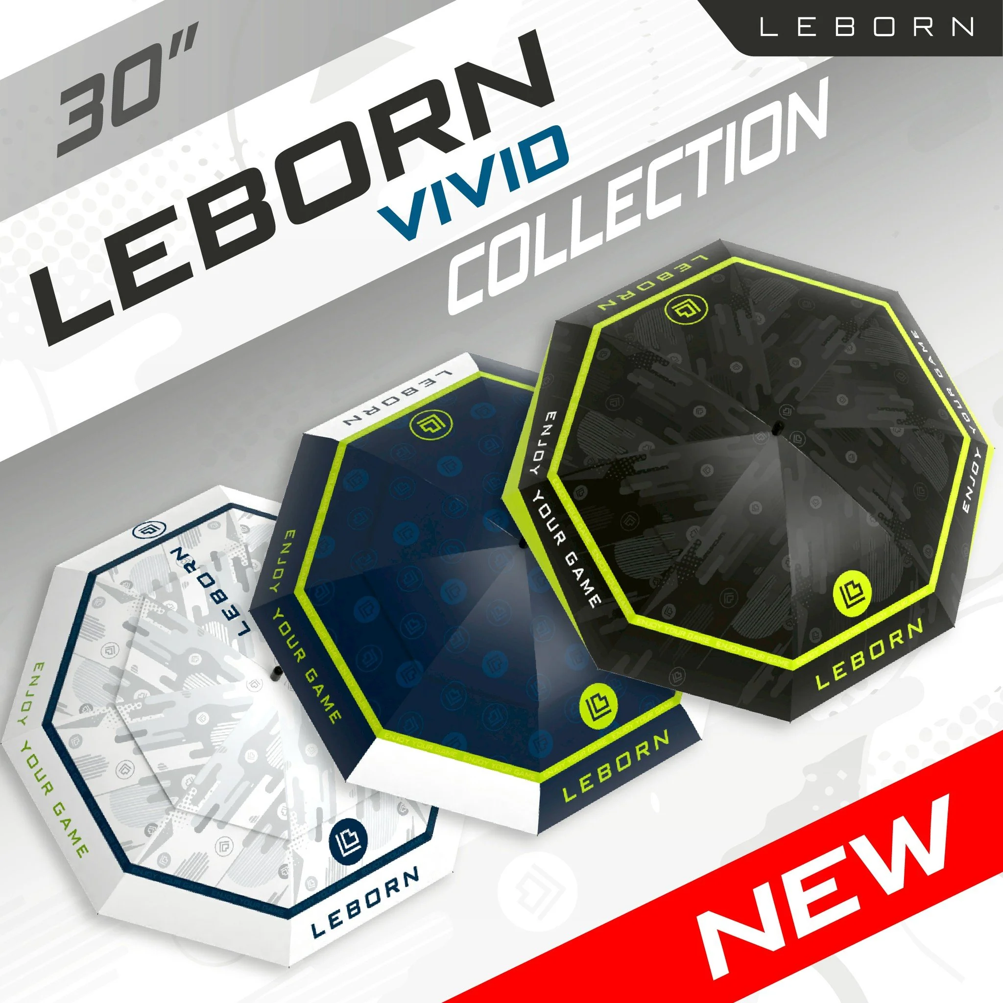 LEBORN ร่มกอล์ฟ MINI [30 นิ้ว] รุ่น VIVID - Multi color - 30 INCES - Black