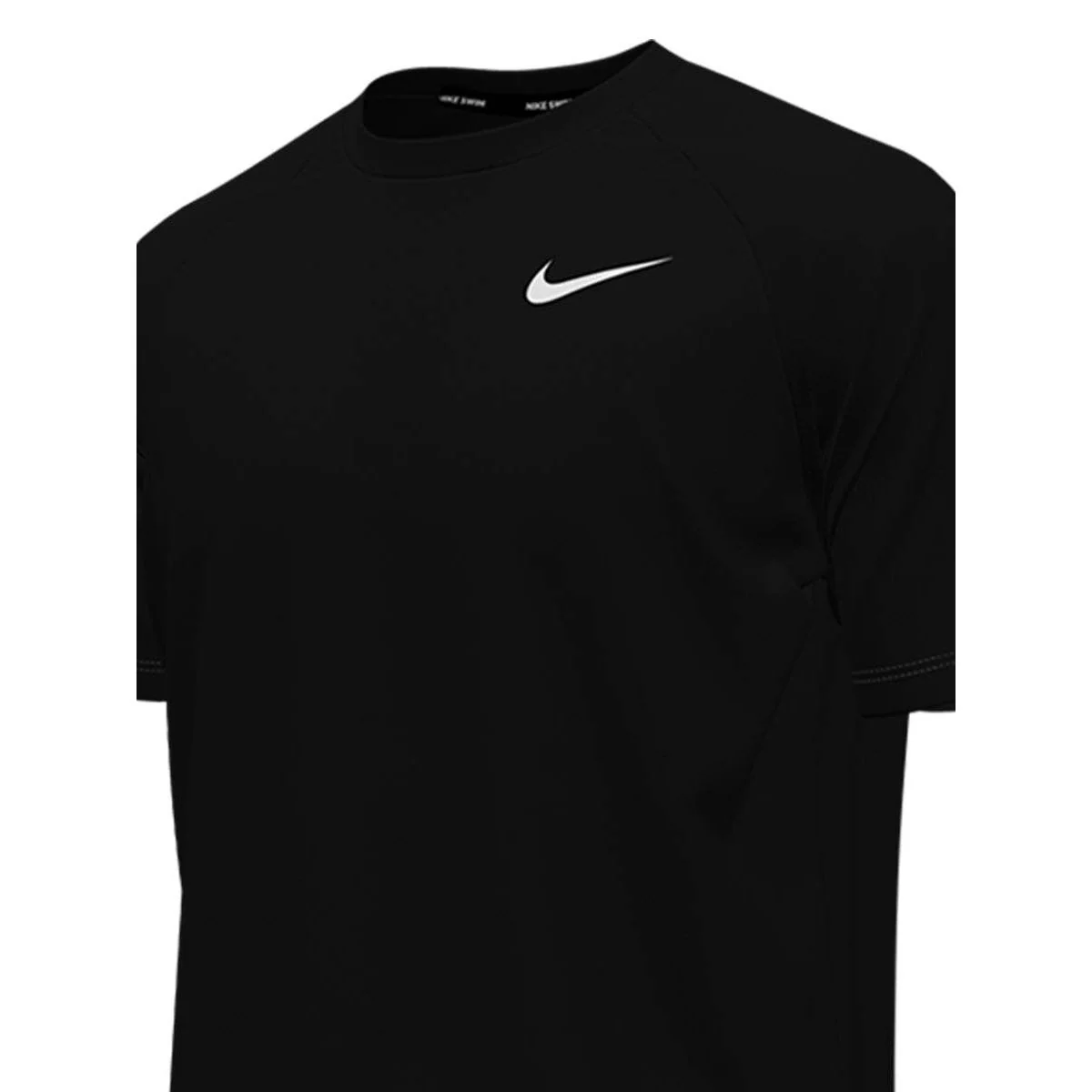 NIKE Essential Short Sleeve Hydroguard Men's Swim Shirt - Black - L (US SIZE)