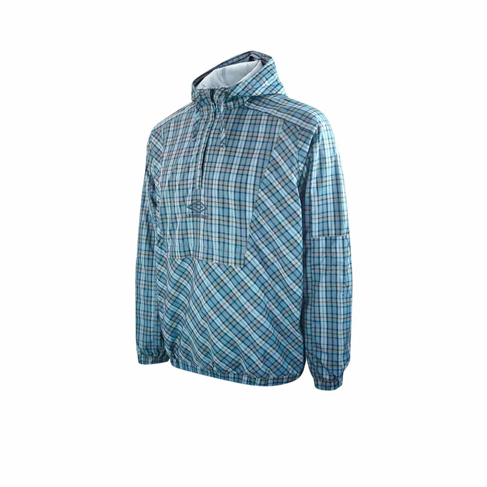 UMBRO Checked Cagoule Men's Hoodie - Blue - 2XL (US SIZE)