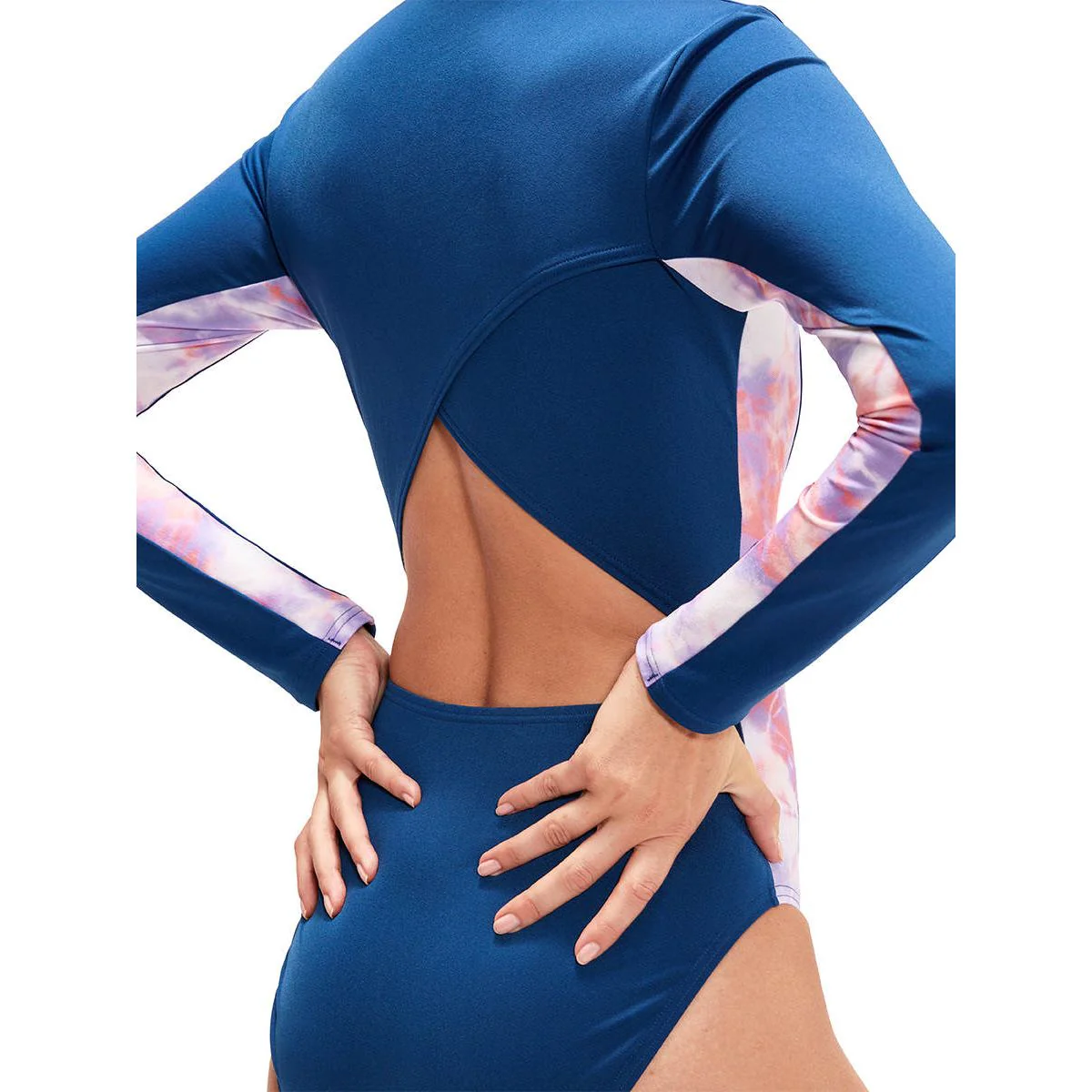 SPEEDO Long Sleeve Women's Swimsuit - Blue - UK 30